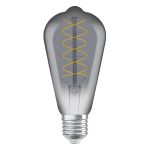 Ledvance Vintage 1906 LED E27 Edison Smoke 7.8W 360lm - 818 Extra Warm White | Dimmable - Replaces 30W