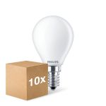 Multipack 10x Philips Master Value LED Lustre E14 Ball Frosted 3.4W 470lm - 927 Extra Warm White | Best Colour Rendering - Dimmable - Replaces 40W