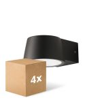 Multipack 4x D'Lite Wall Light Lira Black 7W 600lm 830 Warm White | IP54