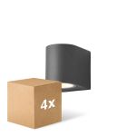 Multipack 4x D'Lite Wall Light Vossem Aluminium Black | Suitable For 1x GU10