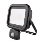 Noxion LED Floodlight Beamy G2 Black 10W 900lm 120D - 830 Warm White | IP65 - Motion Sensor - Symmetrical