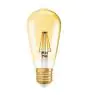Osram Vintage 1906 LED E27 Edison Filament Gold 7W 725lm - 825 Extra Warm White | Dimmable - Replaces 60W