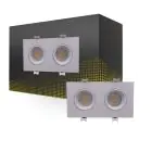 Spot Duo White | Cutout 155x75mm - IP22 - GU10 Fitting