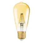 Osram Vintage 1906 LED E27 Edison Filament Gold 7W 725lm - 825 Extra Warm White | Dimmable - Replaces 60W
