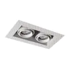 Noxion Recessed Spot Trimless Pro 2x MR16 Tiltable White | Cutout 181x97mm - GU10 Socket